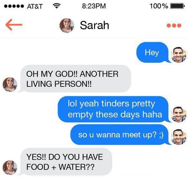 This Guy On Tinder Had No Idea He Was In The Middle Of A Zombie Apocalypse (8 pics)