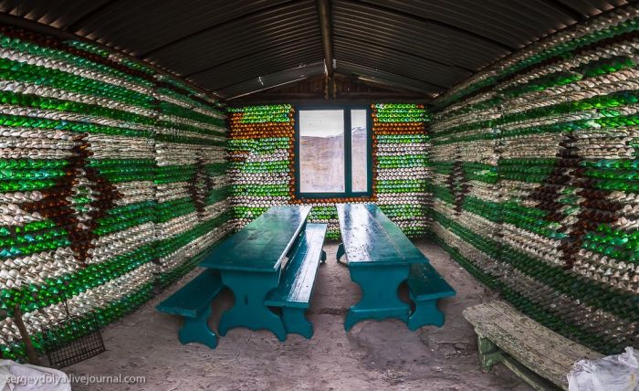 This Unusual House Is Made Out Of Empty Bottles (6 pics)