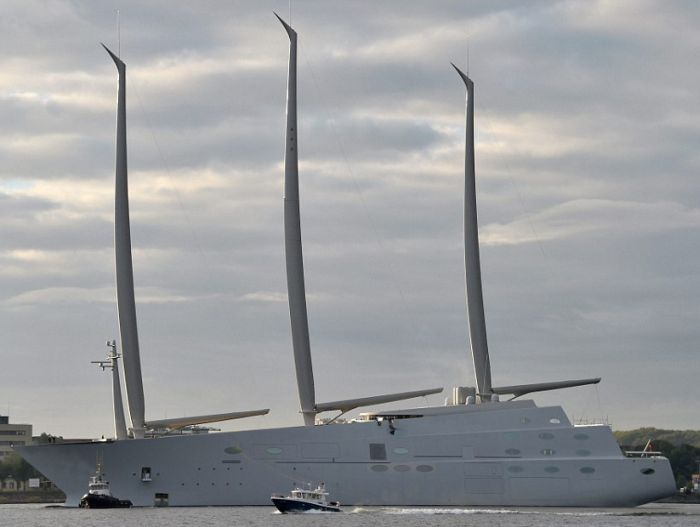 Russian Billionaire Unveils Massive 300 Foot Tall Yacht With 8 Floors