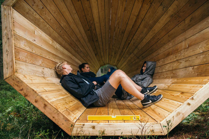 These Estonian Students Built Giant Wooden Megaphones, Find Out Why (10 pics)