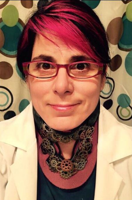 Woman Creates Steampunk Style Cervical Collar (2 pics)