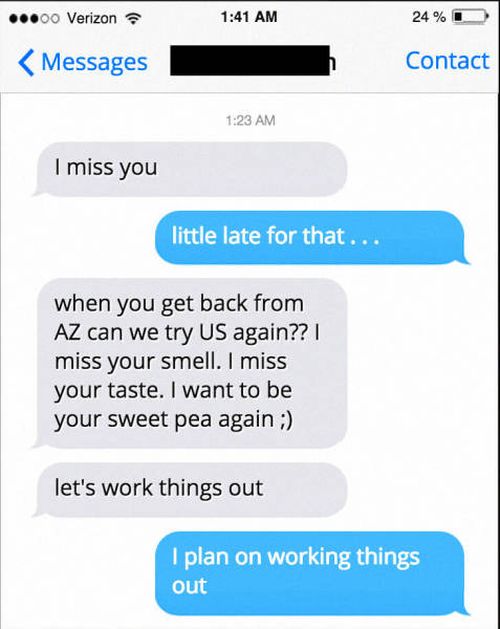 Guy Has Epic Response For His Cheating Ex-Girlfriend (3 pics)