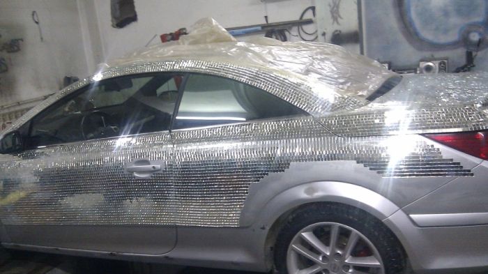 Cool Car Is Covered Completely With Mirrors (15 pics)