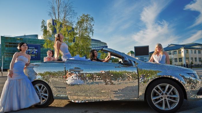 Cool Car Is Covered Completely With Mirrors (15 pics)