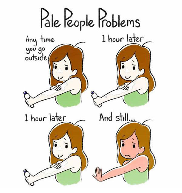 Problems That Only Pale People Will Understand (4 pics)