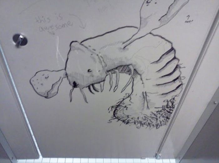 Bathroom Graffiti Masterpieces That Are True Works Of Art (16 pics)