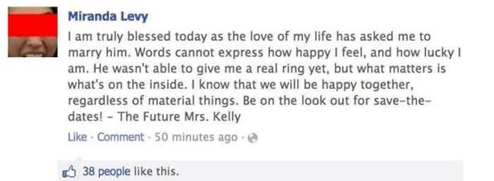 Couple Accidentally Reveals A Shocking Secret While Announcing Their Engagement (6 pics)