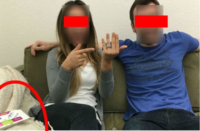 Couple Accidentally Reveals A Shocking Secret While Announcing Their Engagement (6 pics)