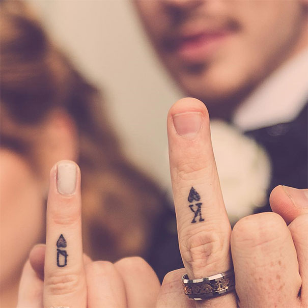 These Brave Couples Decided To Ditch The Wedding Rings And Get Tattoos Instead (25 pics)