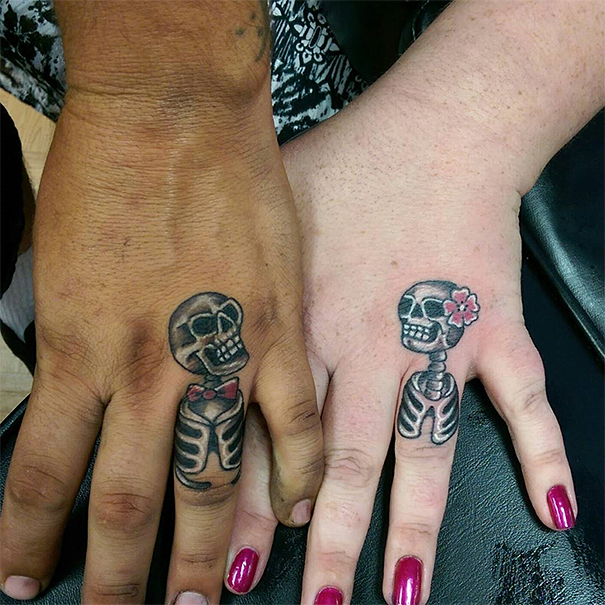 These Brave Couples Decided To Ditch The Wedding Rings And Get Tattoos Instead (25 pics)
