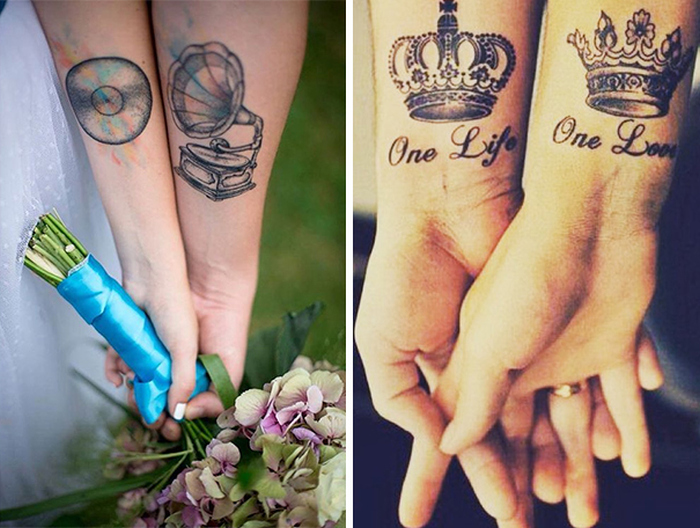 These Brave Couples Decided To Ditch The Wedding Rings And Get Tattoos Instead (25 pics)