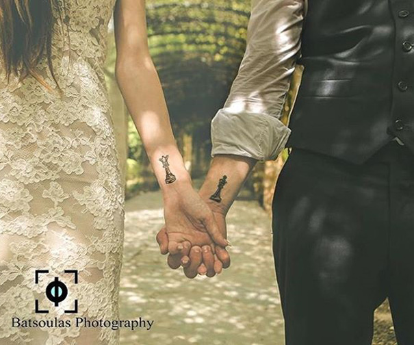These Brave Couples Decided To Ditch The Wedding Rings And Get Tattoos Instead (25 pics)