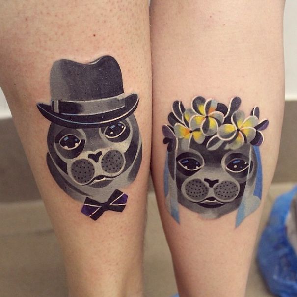 These Brave Couples Decided To Ditch The Wedding Rings And Get Tattoos Instead (25 pics)
