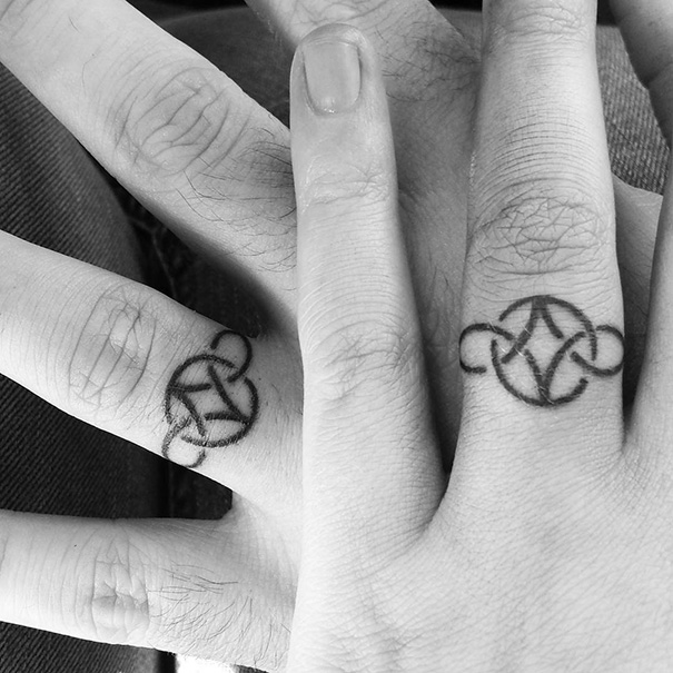 These Brave Couples Decided To Ditch The Wedding Rings And Get Tattoos Instead (25 pics)