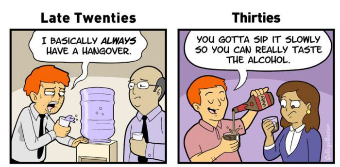 What Drinking is Like Throughout The Different Stages Of Life (6 pics)