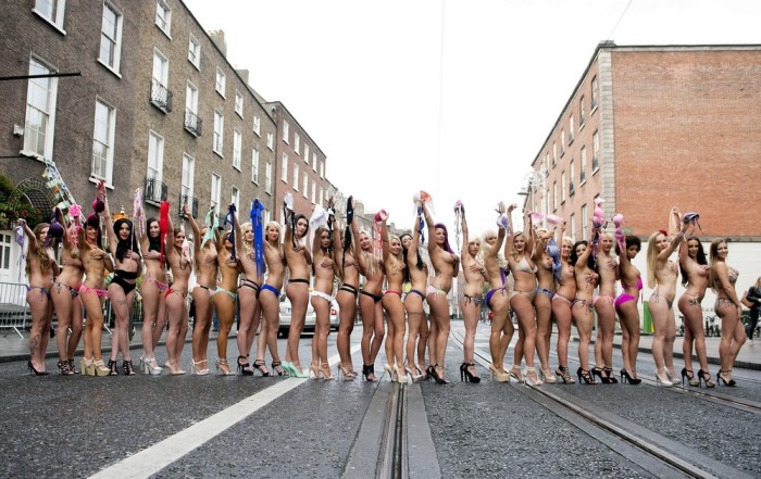 The Contestants Of Miss Bikini Ireland 2015 Take Their Tops Off For A Photo Shoot (12 pics)