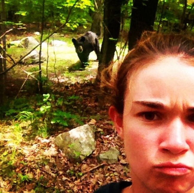 People Taking Selfies With Bears (9 pics)