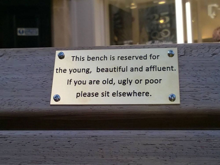 Pranksters Are Putting Hilarious Signs On Park Benches In England (4 pics)