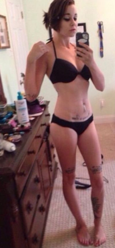 Sexy Girl Shows Off Her Tattoos Before And After (2 pics)