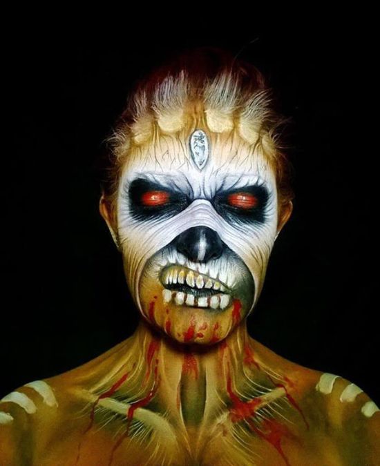 Artist Uses Makeup To Create Creepy Monsters For Halloween (23 pics)