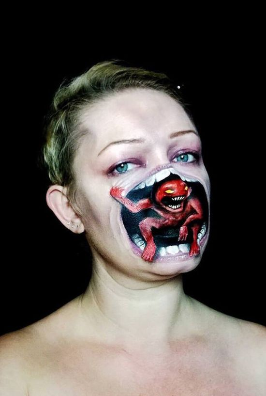 Artist Uses Makeup To Create Creepy Monsters For Halloween (23 pics)