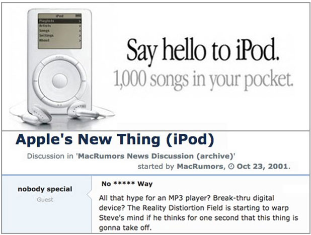 This Is How People Reacted To The Announcement Of The iPod In 2001 (5 pics)