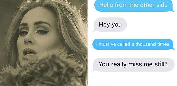 Woman Uses Adele Lyrics To Troll Her Ex Boyfriend (2 pics)