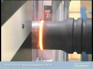 What It Looks Like When Two Pipes Are Welded Together Using Friction Welding (4 gifs)