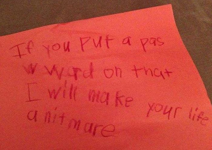 Funny Notes That Could Only Be Written By Kids (24 pics)