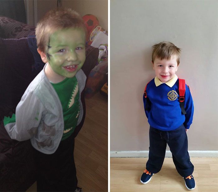 Barber Makes Autistic Boy Feel Right At Home While Getting His First Haircut (4 pics)