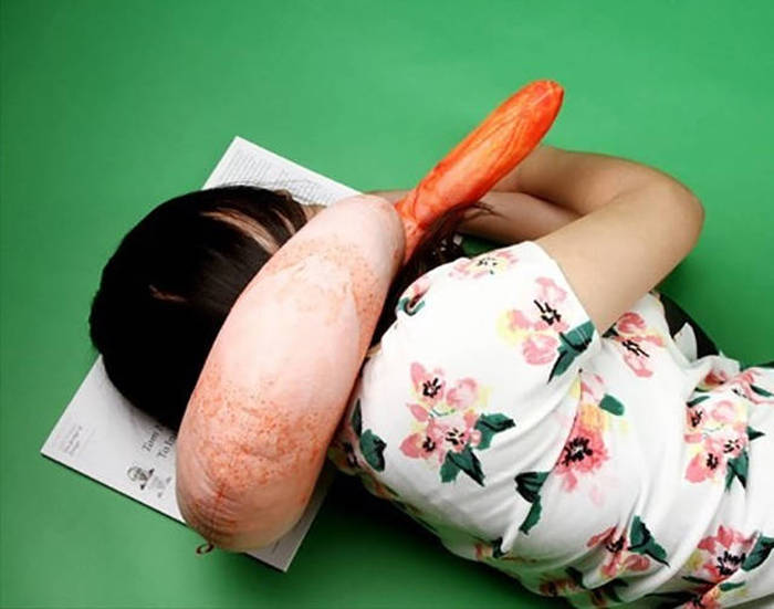 You Can Thank Japan For This Inflatable Shrimp Shaped Pillow (5 pics)