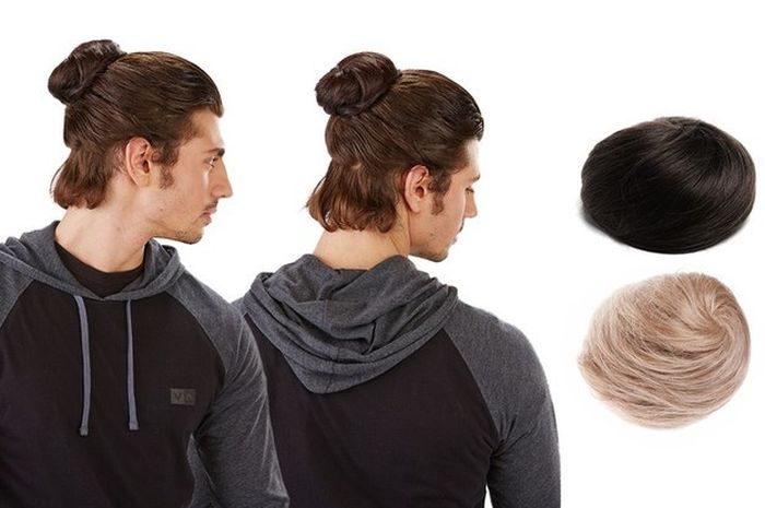 No This Isn't A Joke Clip On Man Buns Are Real (3 pics)