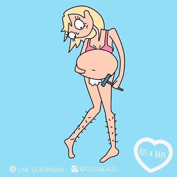 Mom Describes Everyday Pregnancy Problems Using Illustrations (23 pics)