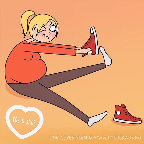 Mom Describes Everyday Pregnancy Problems Using Illustrations (23 pics)
