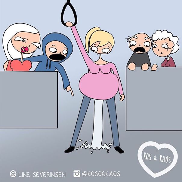 Mom Describes Everyday Pregnancy Problems Using Illustrations (23 pics)