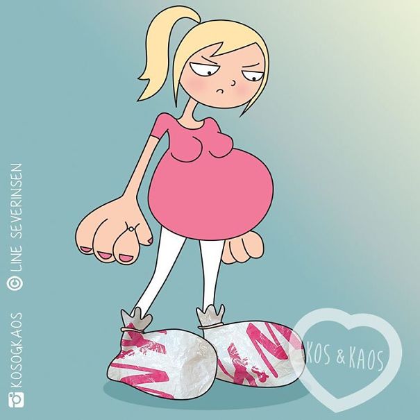 Mom Describes Everyday Pregnancy Problems Using Illustrations (23 pics)