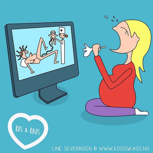 Mom Describes Everyday Pregnancy Problems Using Illustrations (23 pics)