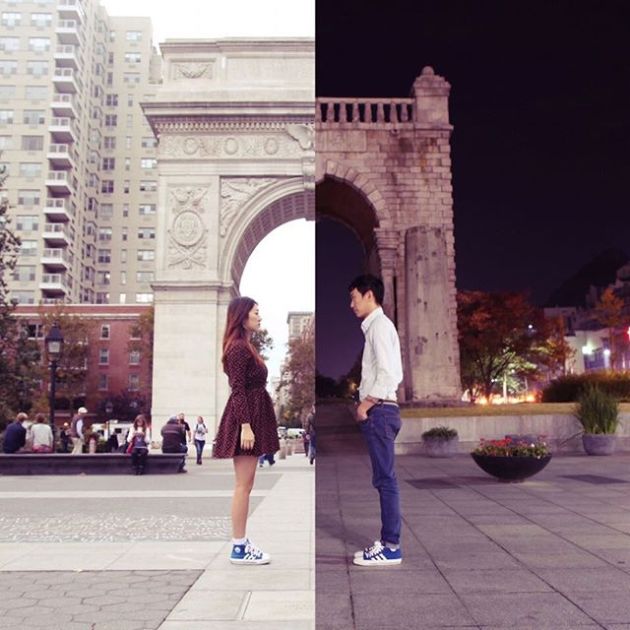 Long Distance Couple Keeps It Real By Creating Combo Pictures (13 pics)