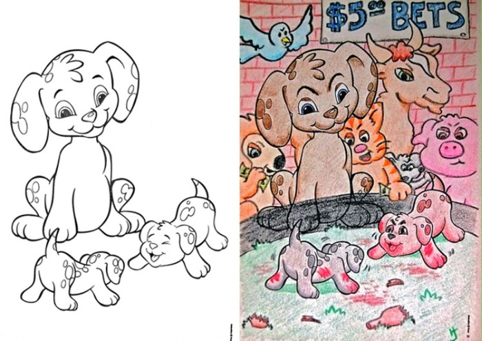 Cute Coloring Book Pictures That Will Destroy Your Childhood (34 pics)