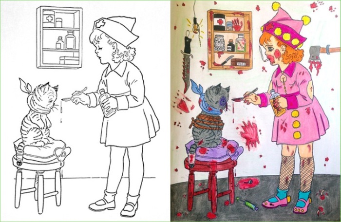 Cute Coloring Book Pictures That Will Destroy Your Childhood (34 pics)