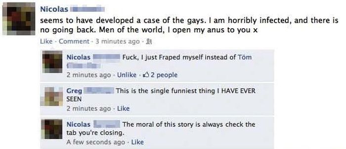 People Who Got Owned Because They Forgot To Log Out Of Facebook (16 pics)