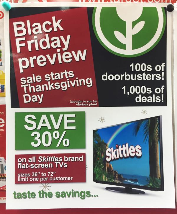 Man Adds Hilarious Fake Black Friday Deals To His Local Target (6 pics)