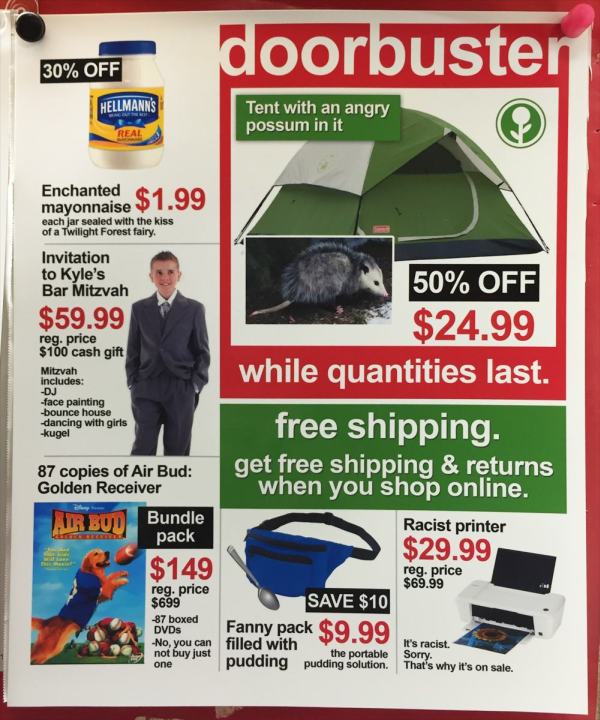 Man Adds Hilarious Fake Black Friday Deals To His Local Target (6 pics)