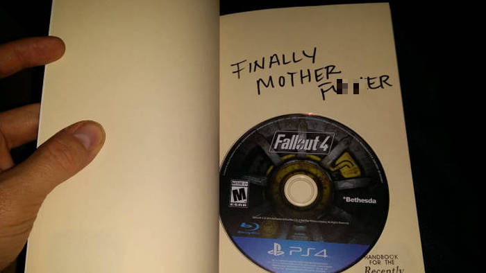 Wife Makes Husband Go Through A Scavenger Hunt To Find Fallout 4 (11 pics)