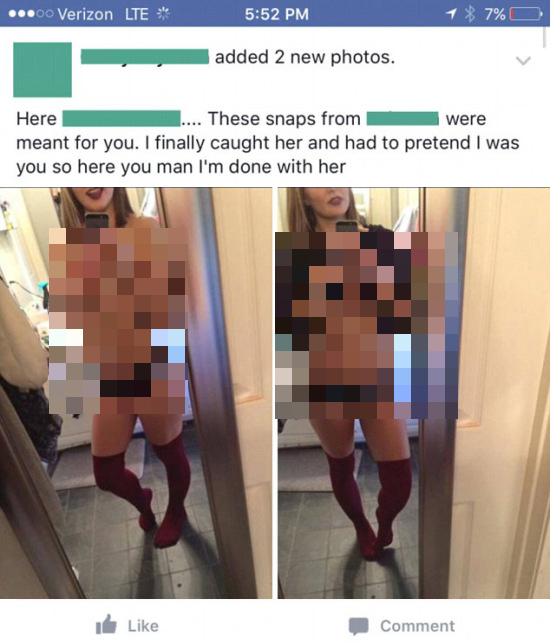 Cheating Girl Gets Called Out On Facebook (2 pics)