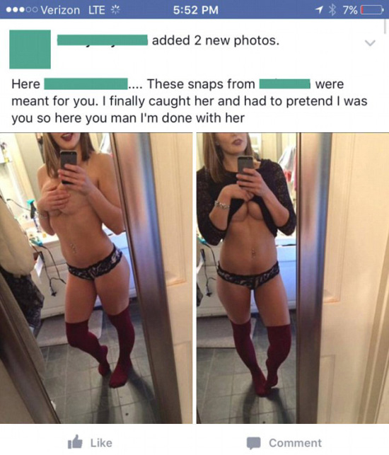 Cheating Girl Gets Called Out On Facebook (2 pics)