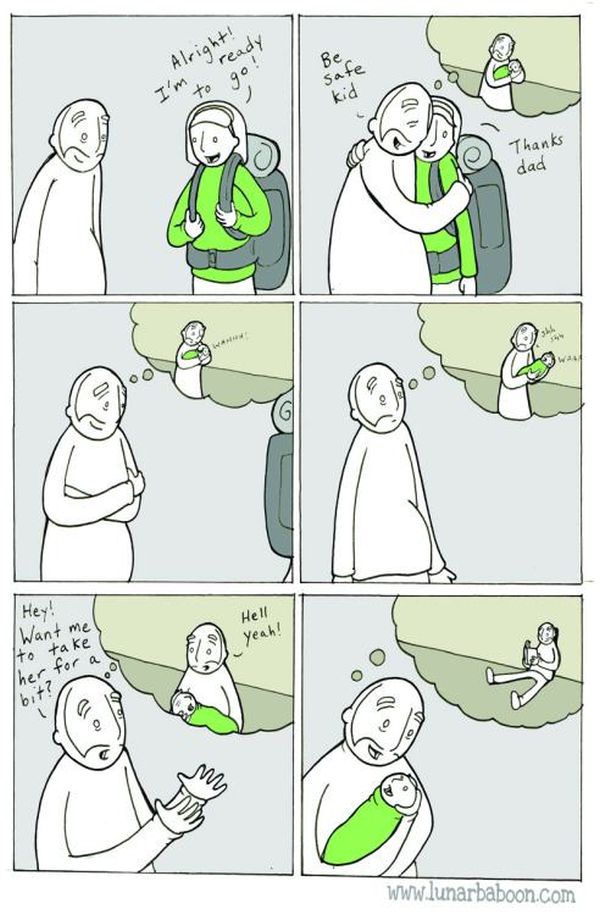 Comics From Lunarbaboon That Perfectly Sum Up The Parenthood Experience (16 pics)