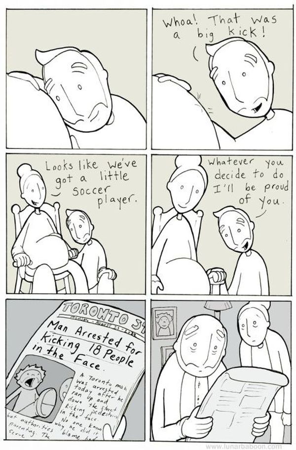 Comics From Lunarbaboon That Perfectly Sum Up The Parenthood Experience (16 pics)