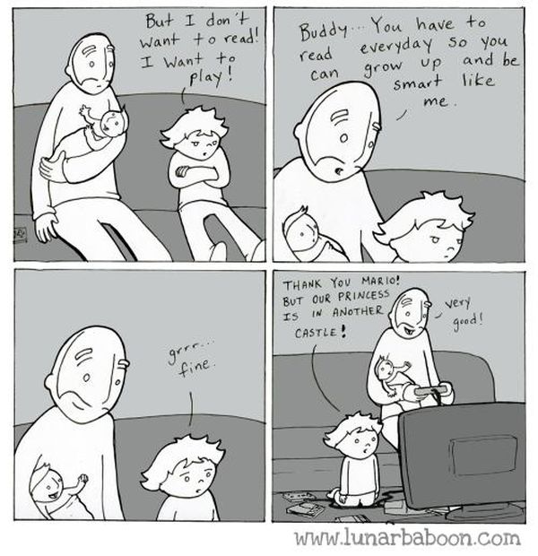 Comics From Lunarbaboon That Perfectly Sum Up The Parenthood Experience (16 pics)
