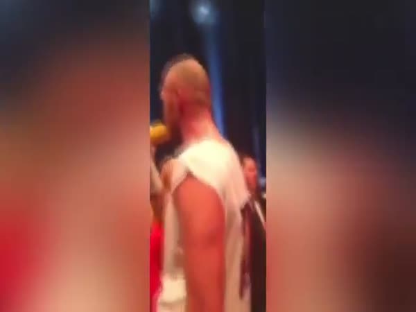 Tyson Fury Singing In The Ring After Beating Klitschko